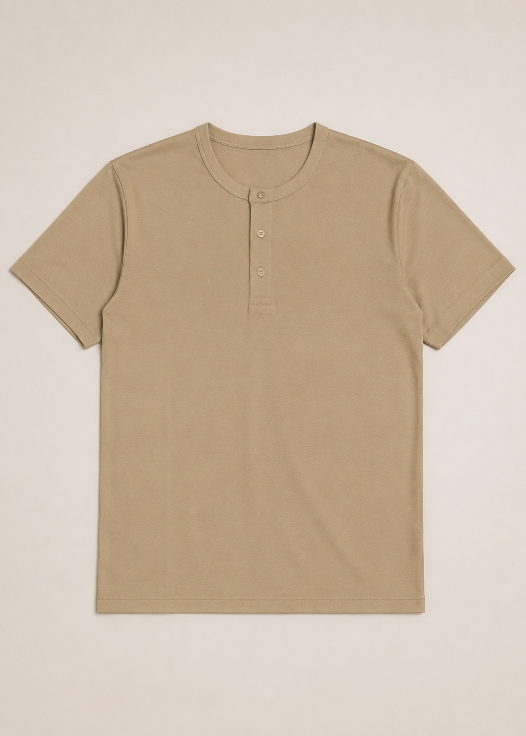 Blended Pique Henley T-Shirt