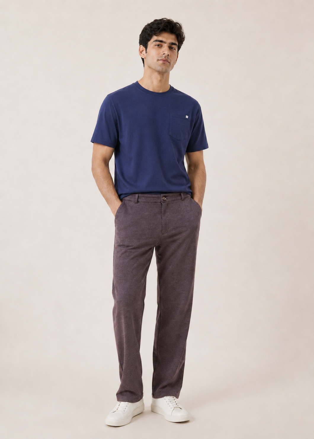 Pleated Knit Pants