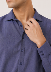 linen blend checkered shirt