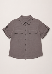 casual button down cord-set