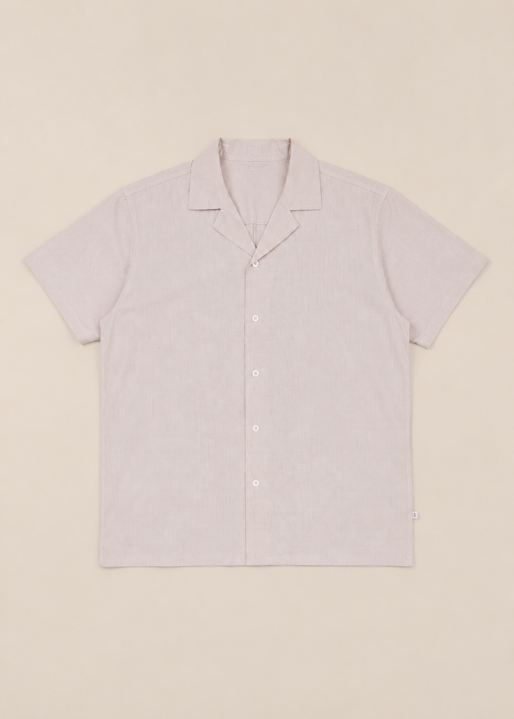 Notch Collar Jacquard Shirt