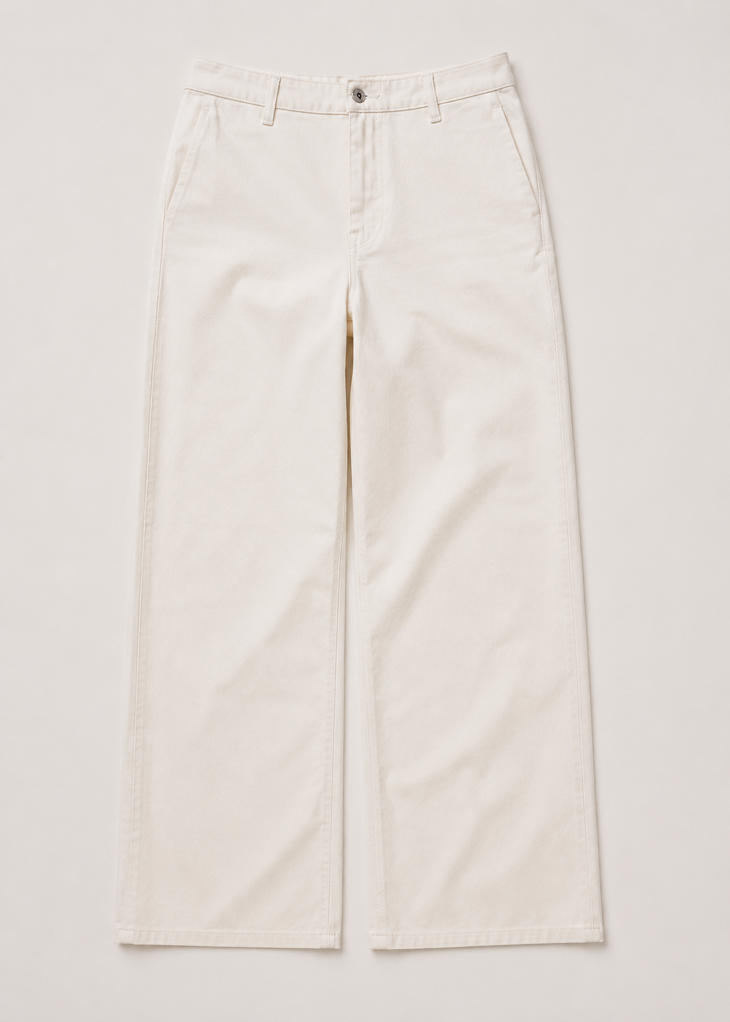 cotton twill wide leg pants - WDJ06SS26B