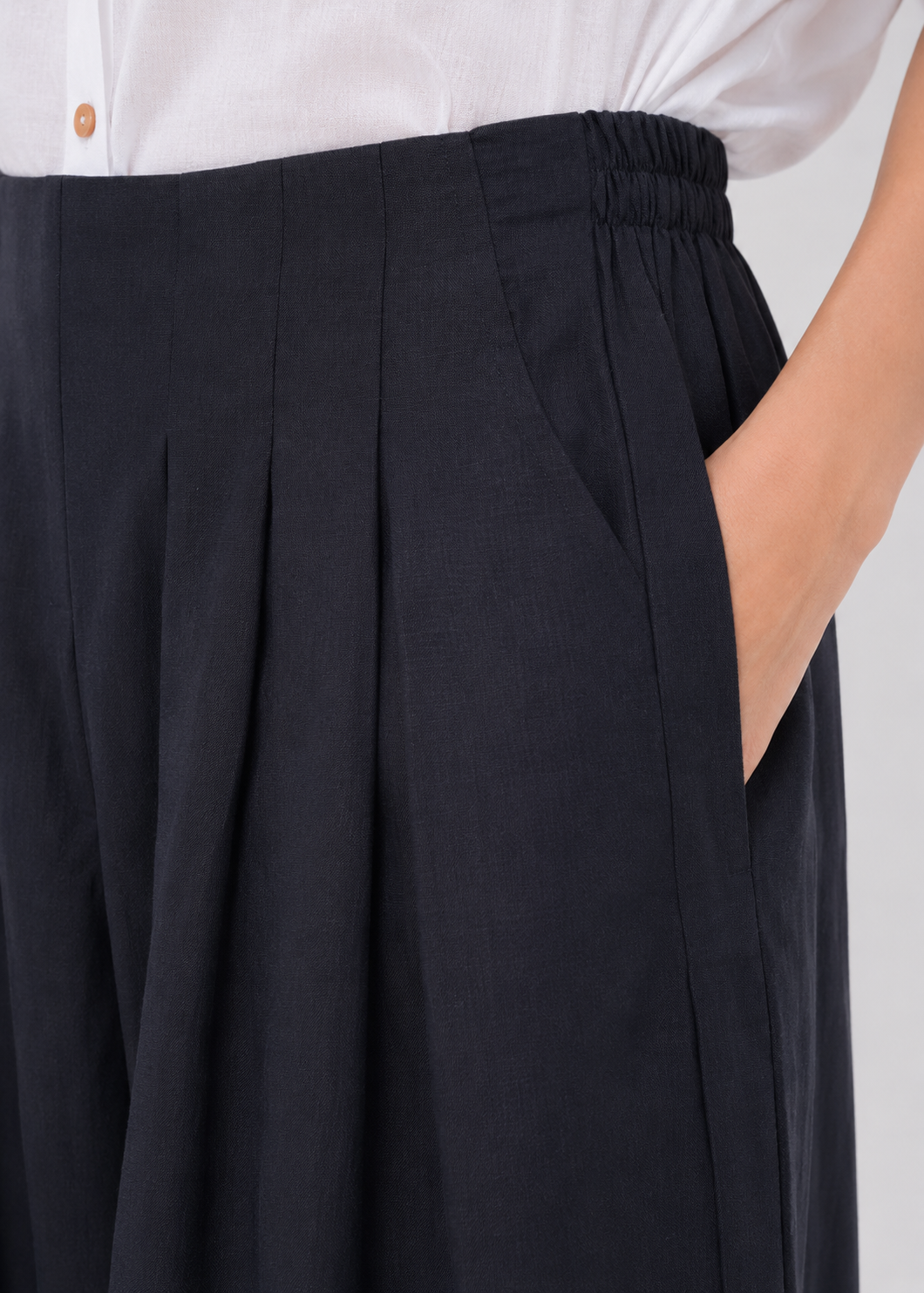 wide leg linen trousers