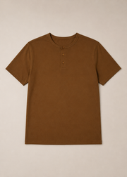 blended pique henley tshirt - MKT14SS26C