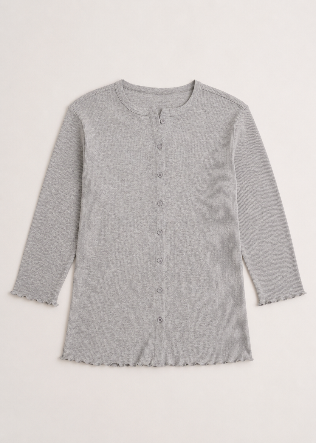 front open knit shirt