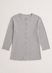 front open knit shirt