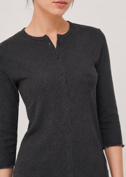 front open knit shirt
