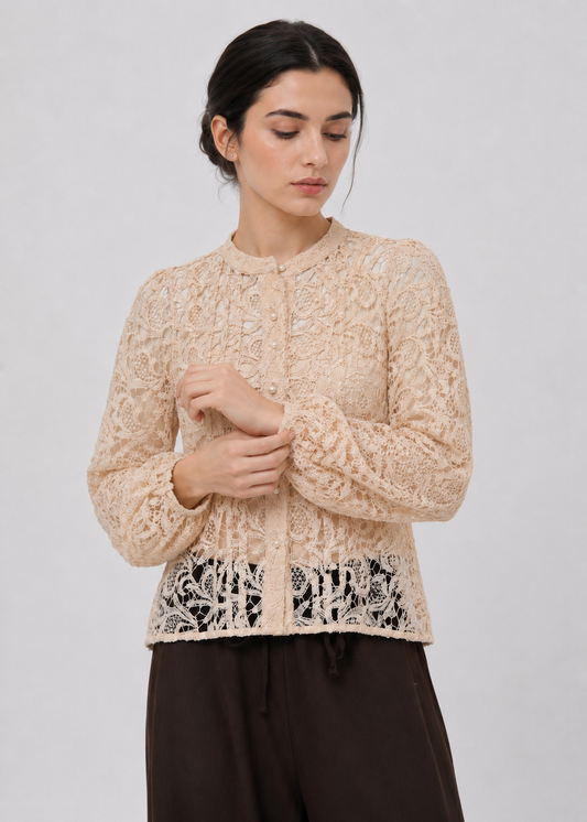 TIMELESS SHEER LACE BLOUSE