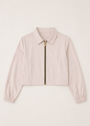 cropped full zip jacket - WJ011SS26