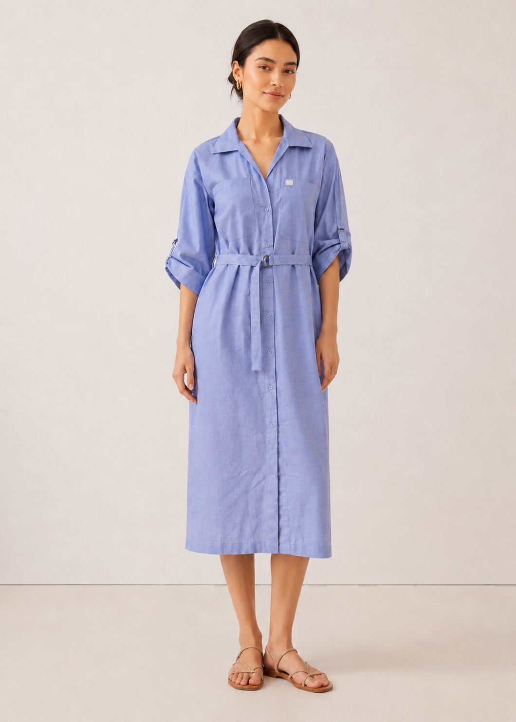 Front Open Woven Dress
