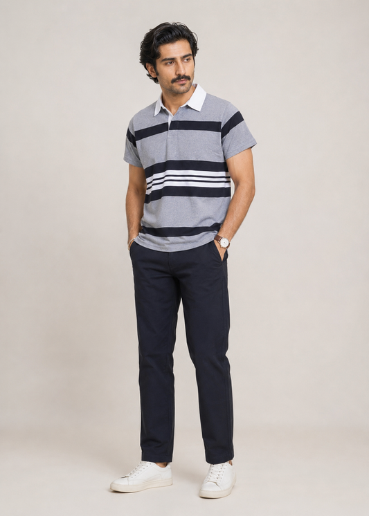 striped polo shirt - MKP08SS26B