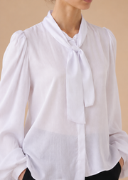 Tie Neck button down shirt