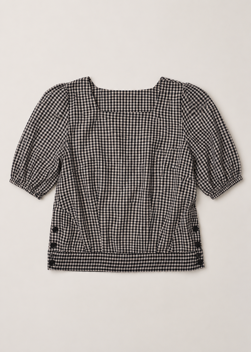 cropped checkered top