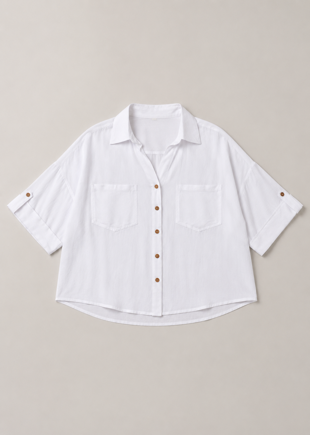Short sleeve woven shirt