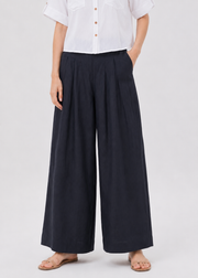 wide leg linen trousers