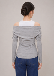 double shirt off shoulder top