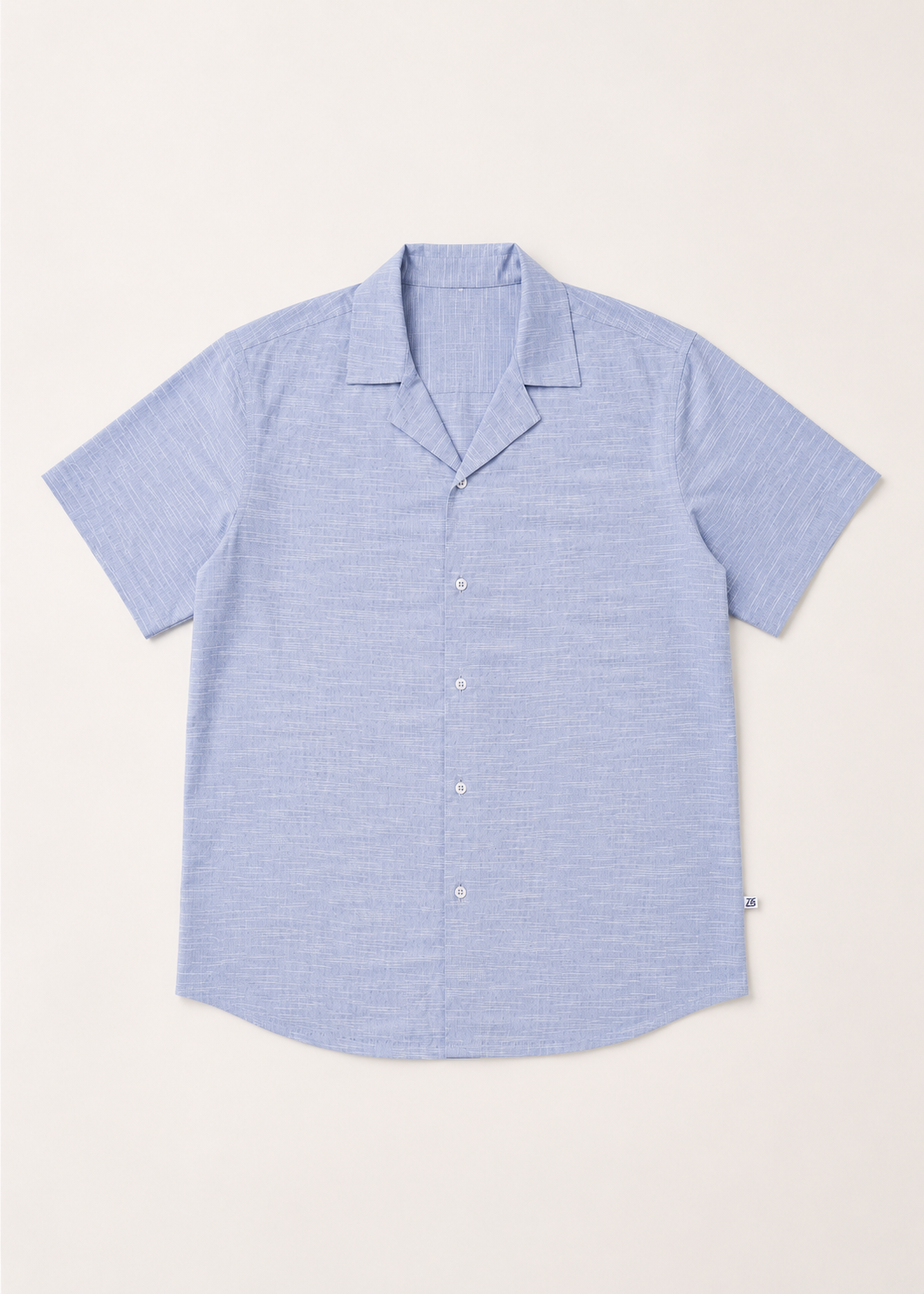 Notch Collar Cotton Shirt
