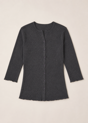 front open knit shirt