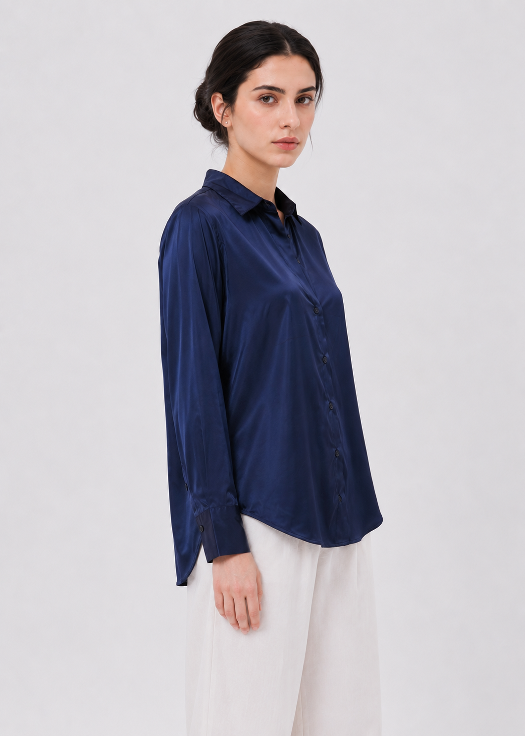 NOTCH COLLAR JACQUARD SHIRT