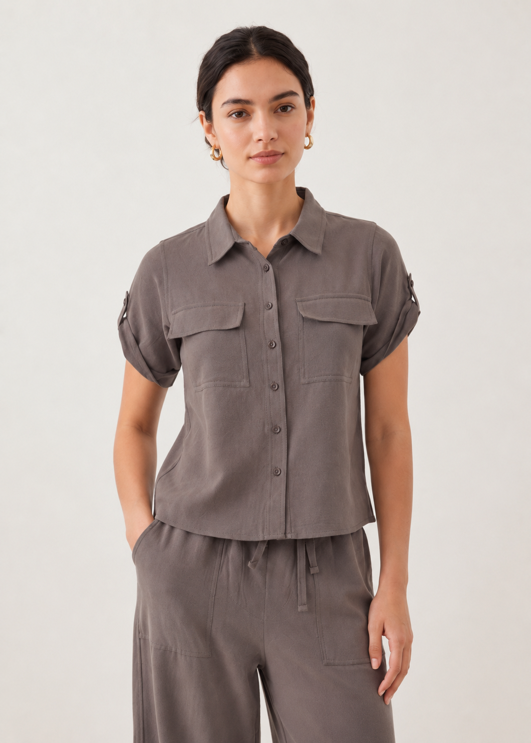 Casual Button Down Co-ord Set