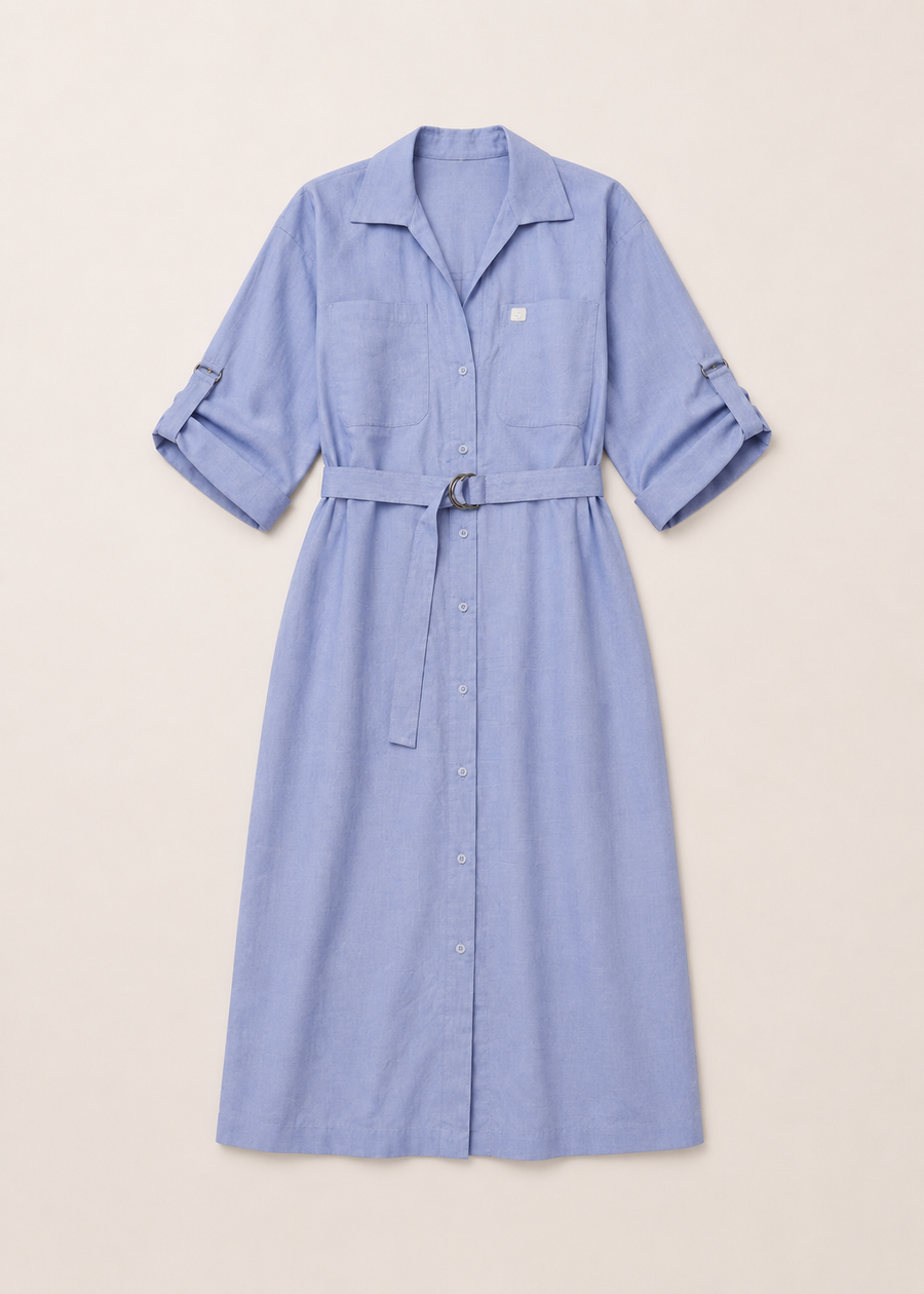 Front Open Woven Dress