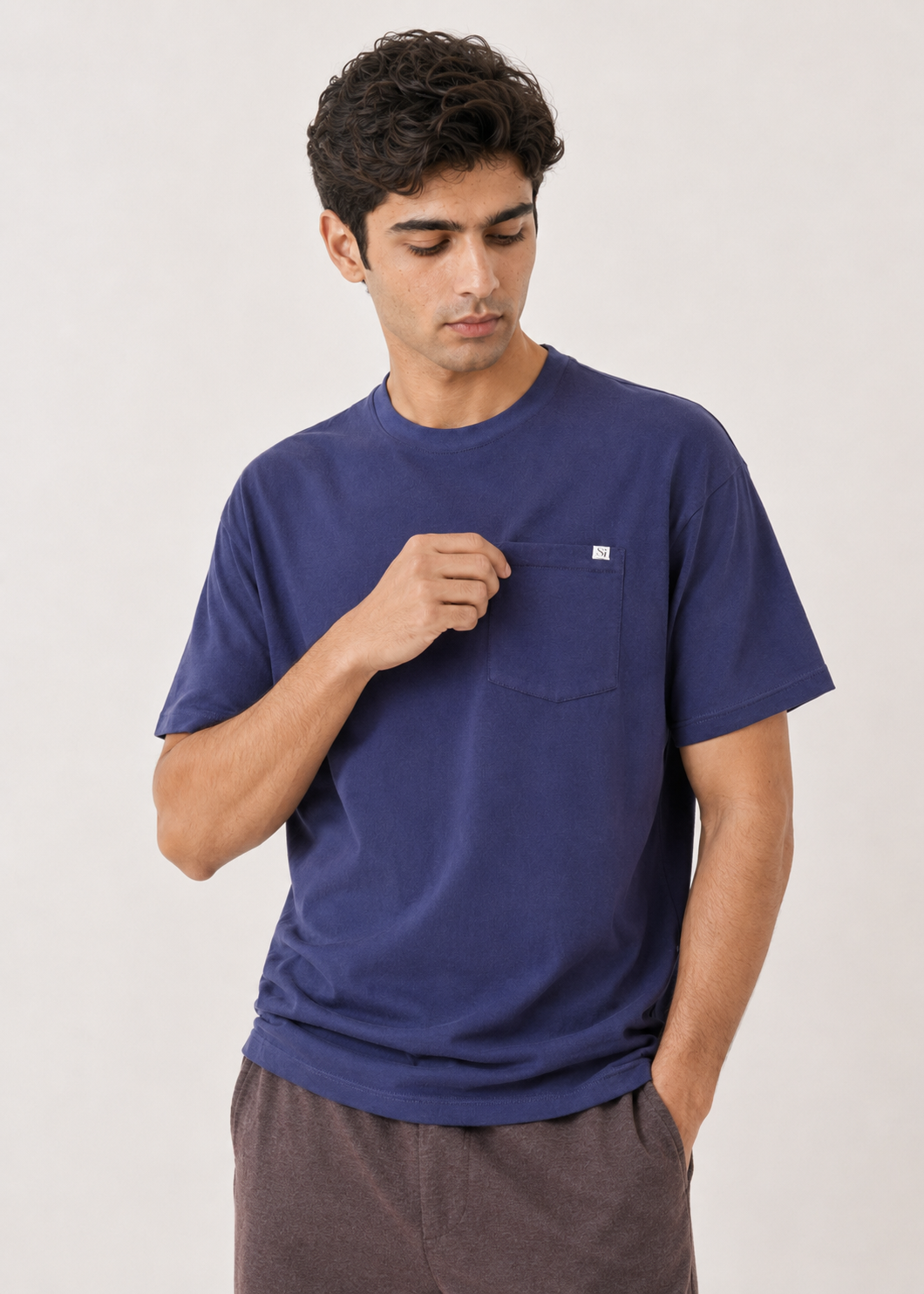 Crew Neck Pocket T-Shirt