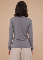 drapped neck knit top