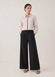 cropped full zip jacket - WJ011SS26