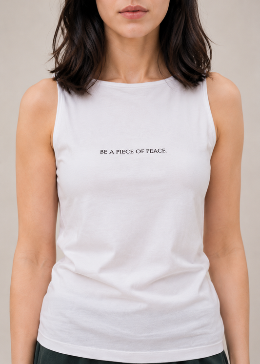 BOAT NECK SLOGAN TANK TOP