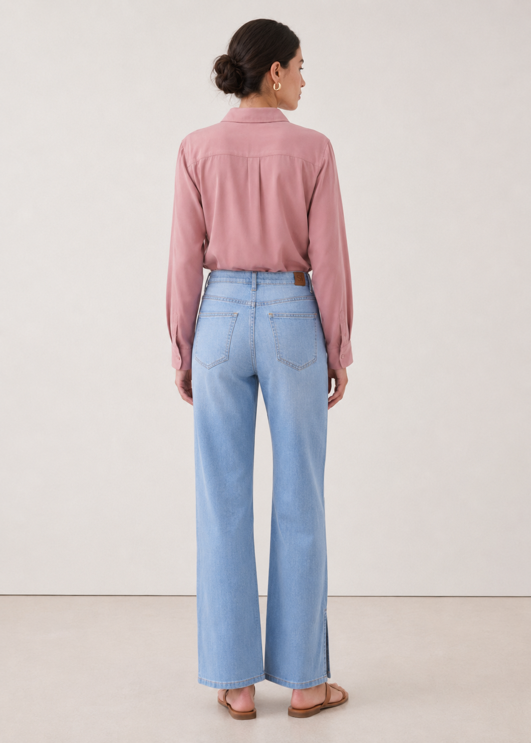 side slit loose jeans - WDJ11SS26