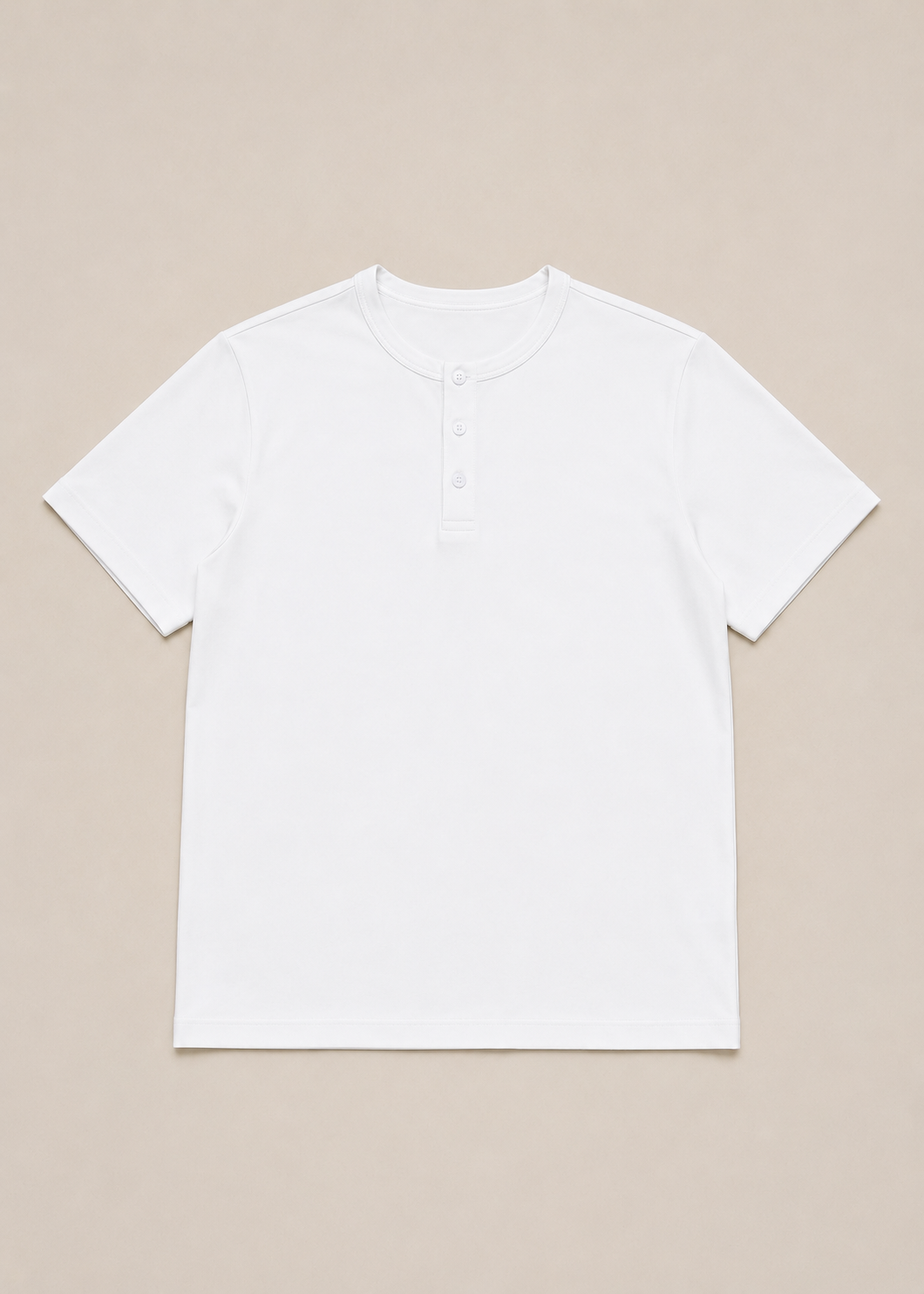 Blended Pique Henley T-Shirt