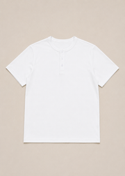 Blended Pique Henley T-Shirt