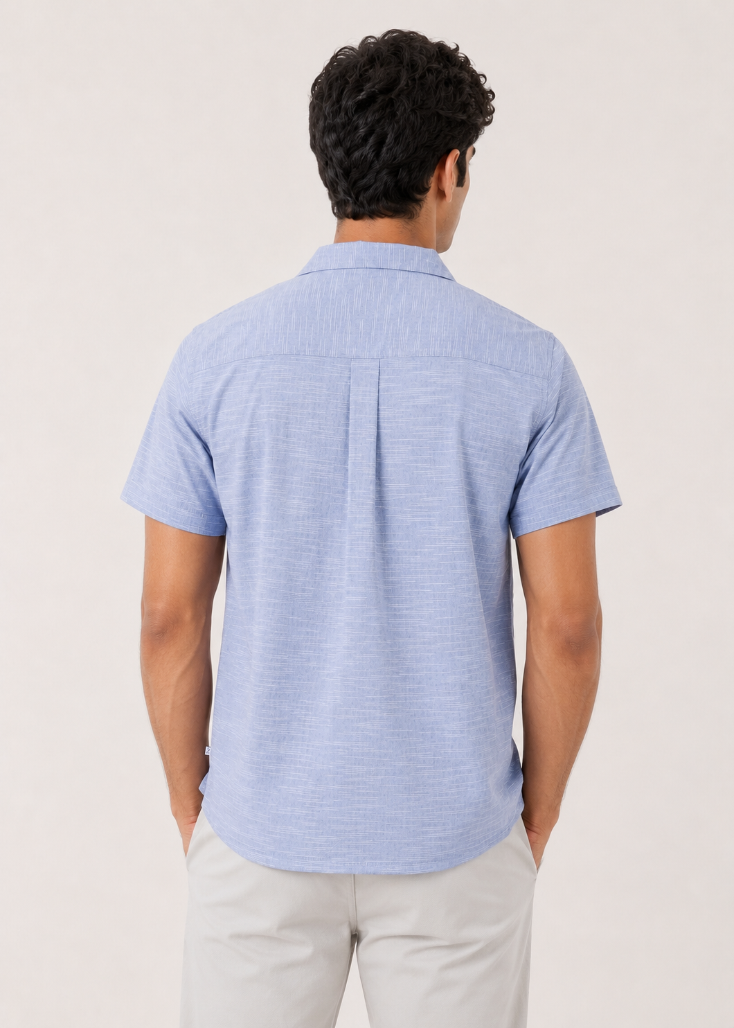 Notch Collar Cotton Shirt