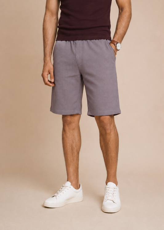 WAFFLE KNIT SHORTS