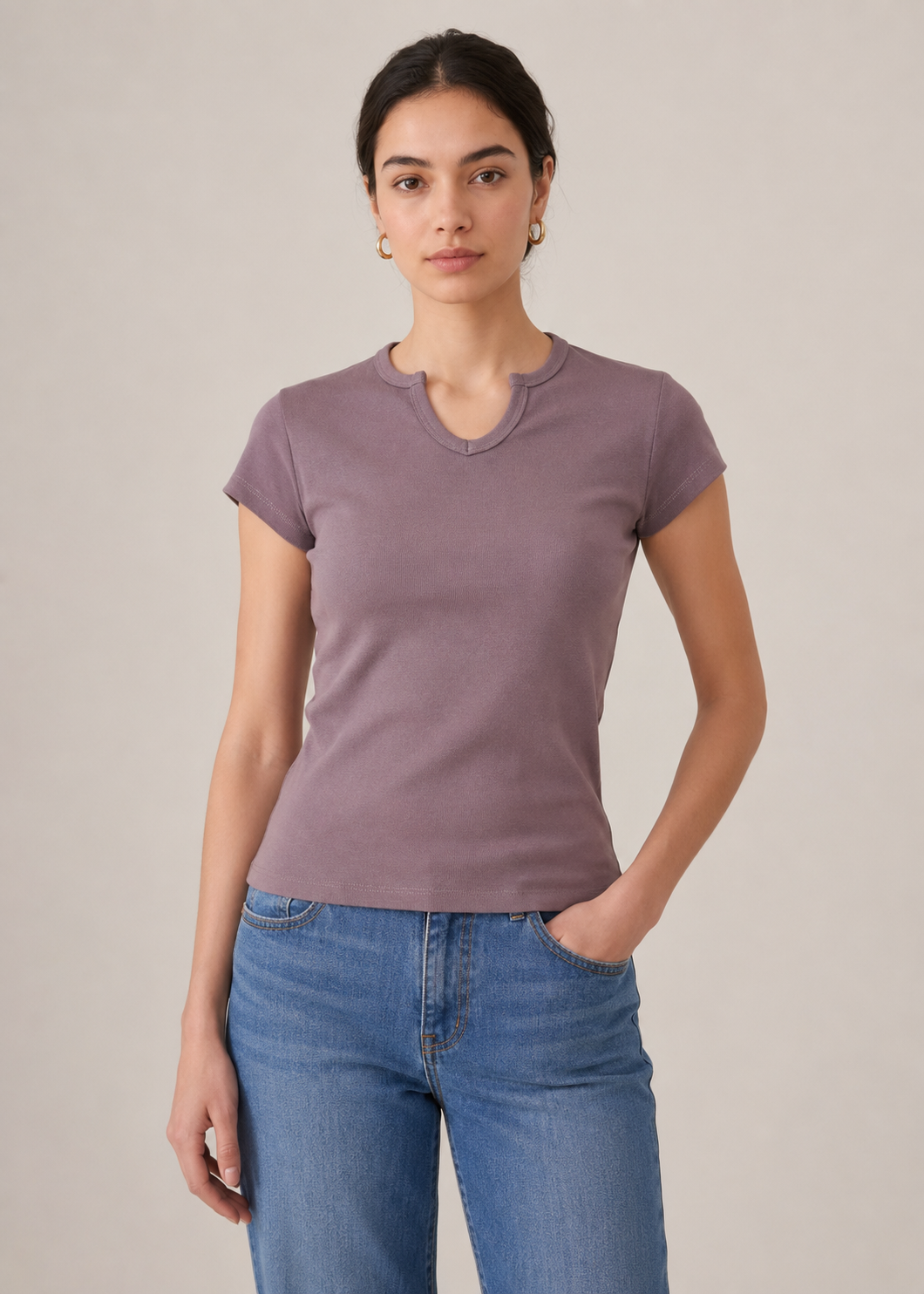 V-Cut Neck Tshirt