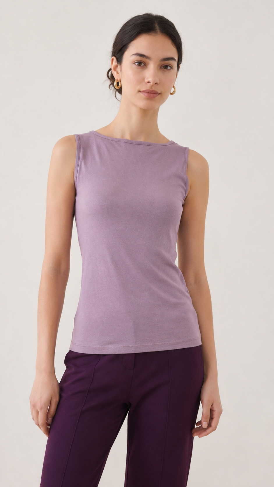 Boat neck tank top