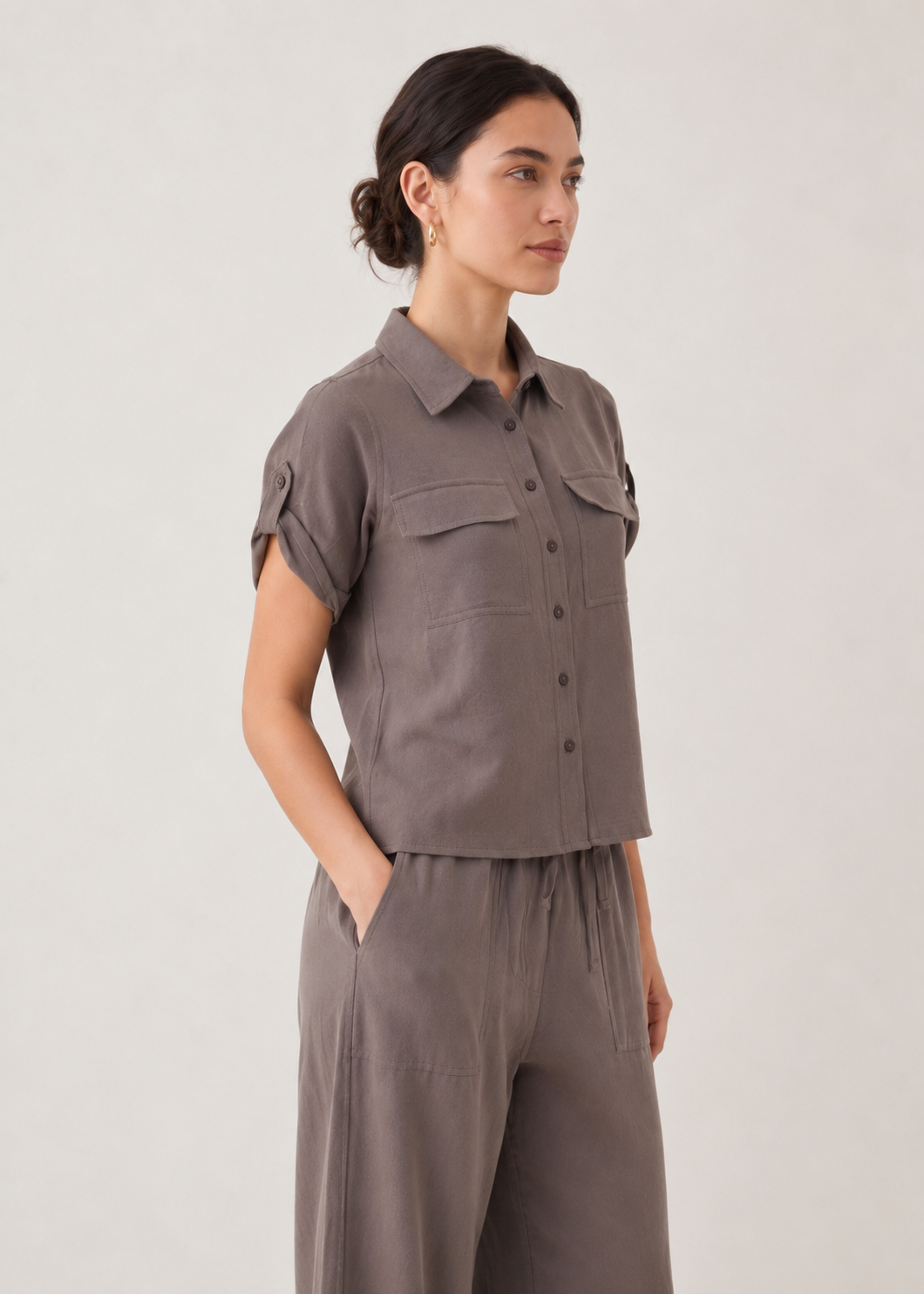 Casual Button Down Co-ord Set