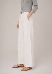 cotton twill wide leg pants - WDJ06SS26B