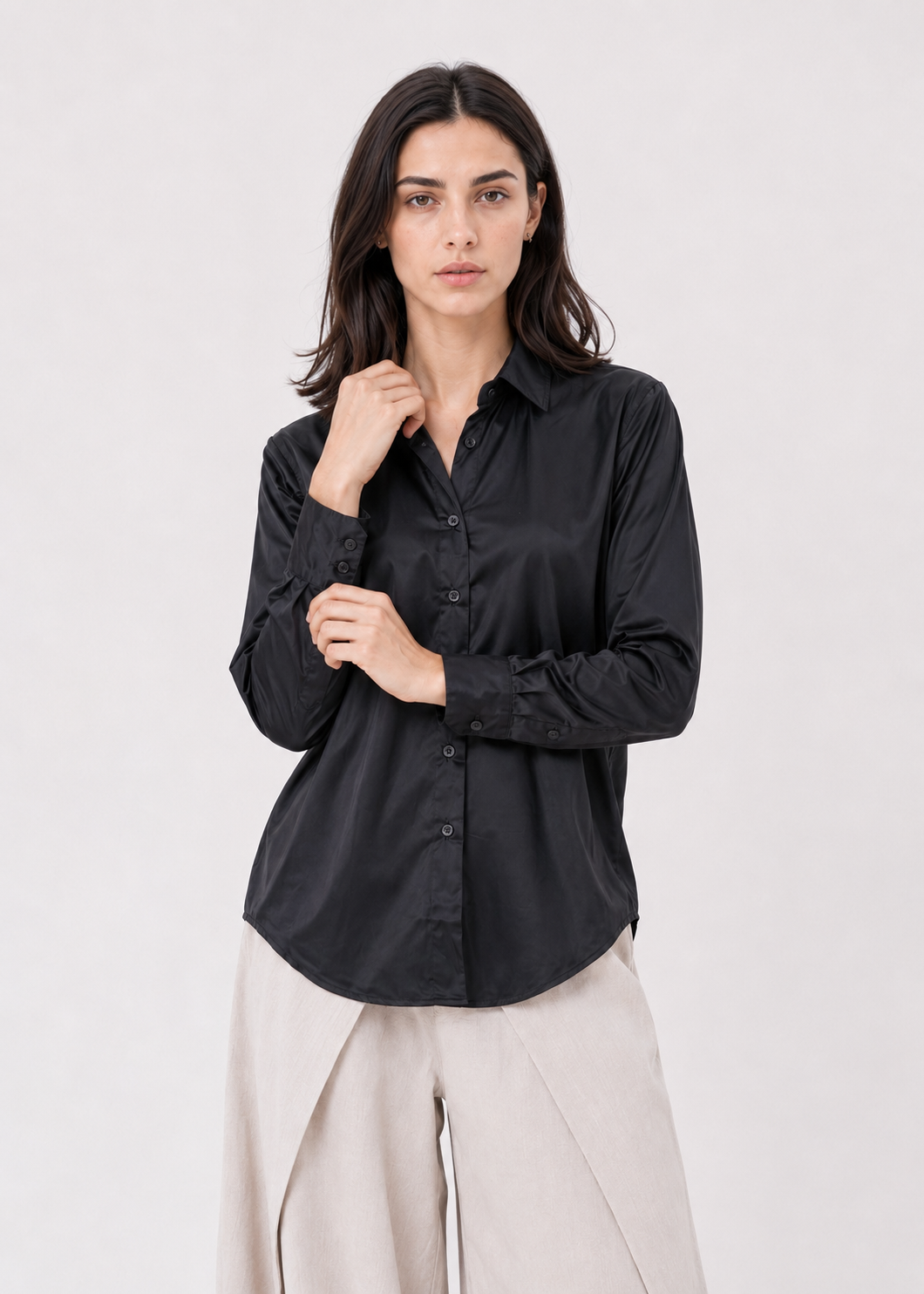 STRETCHY SILK SHIRT