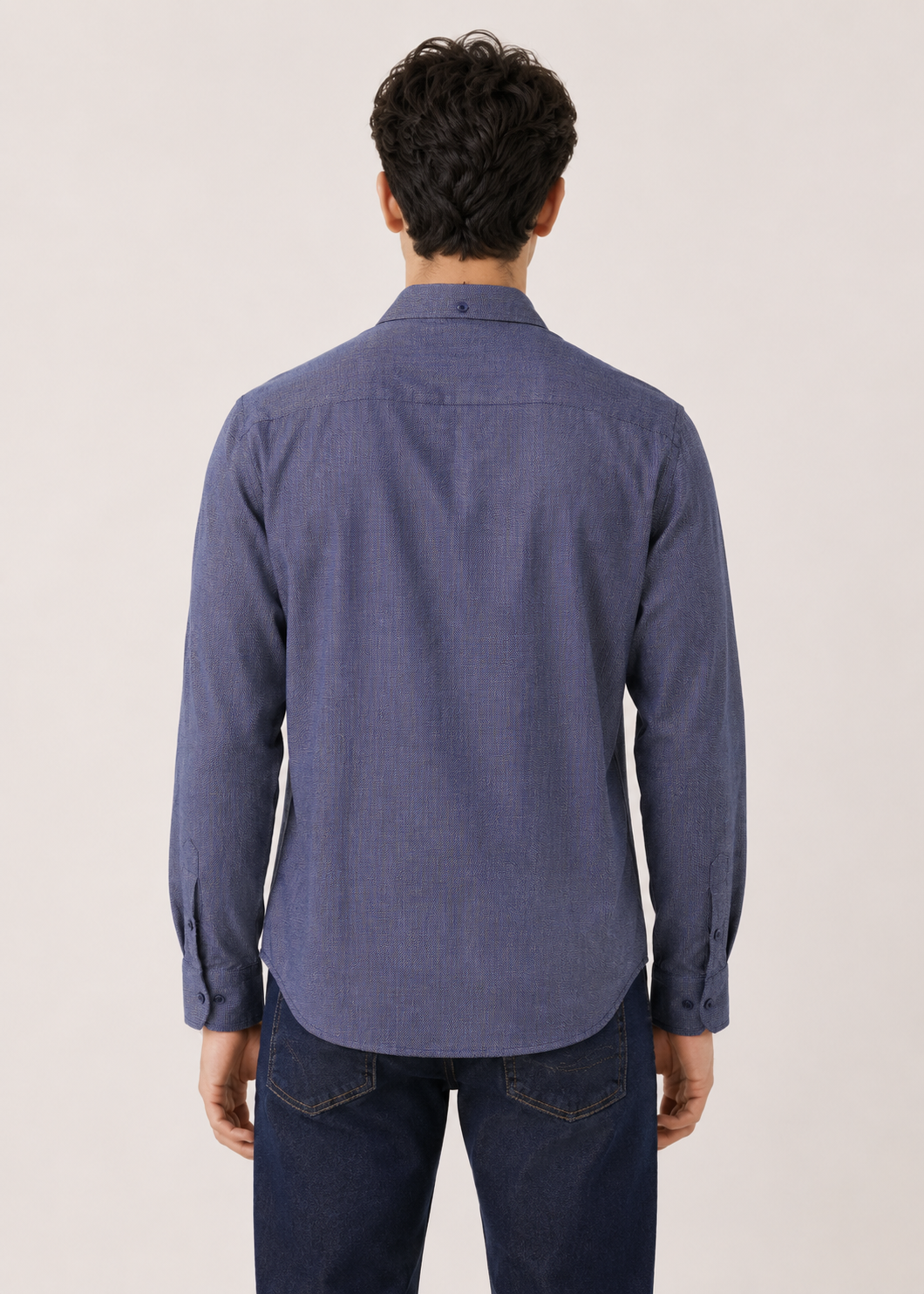 linen blend checkered shirt