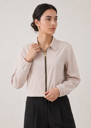 cropped full zip jacket - WJ011SS26