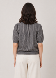 cropped checkered top