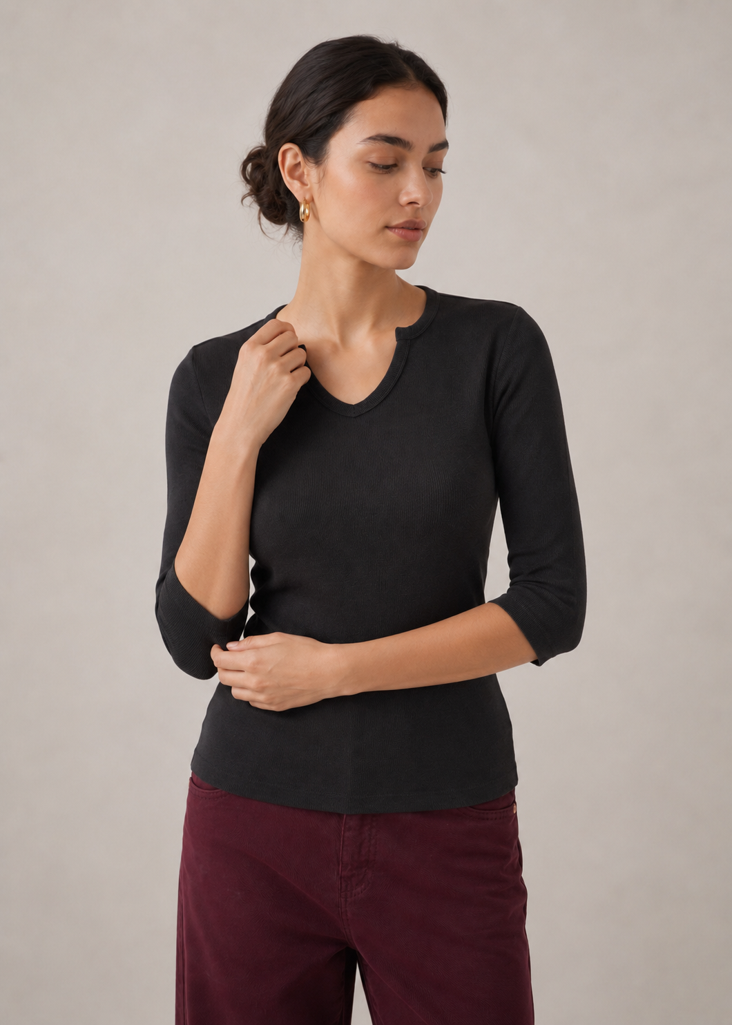 V-Cut Neck Tshirt