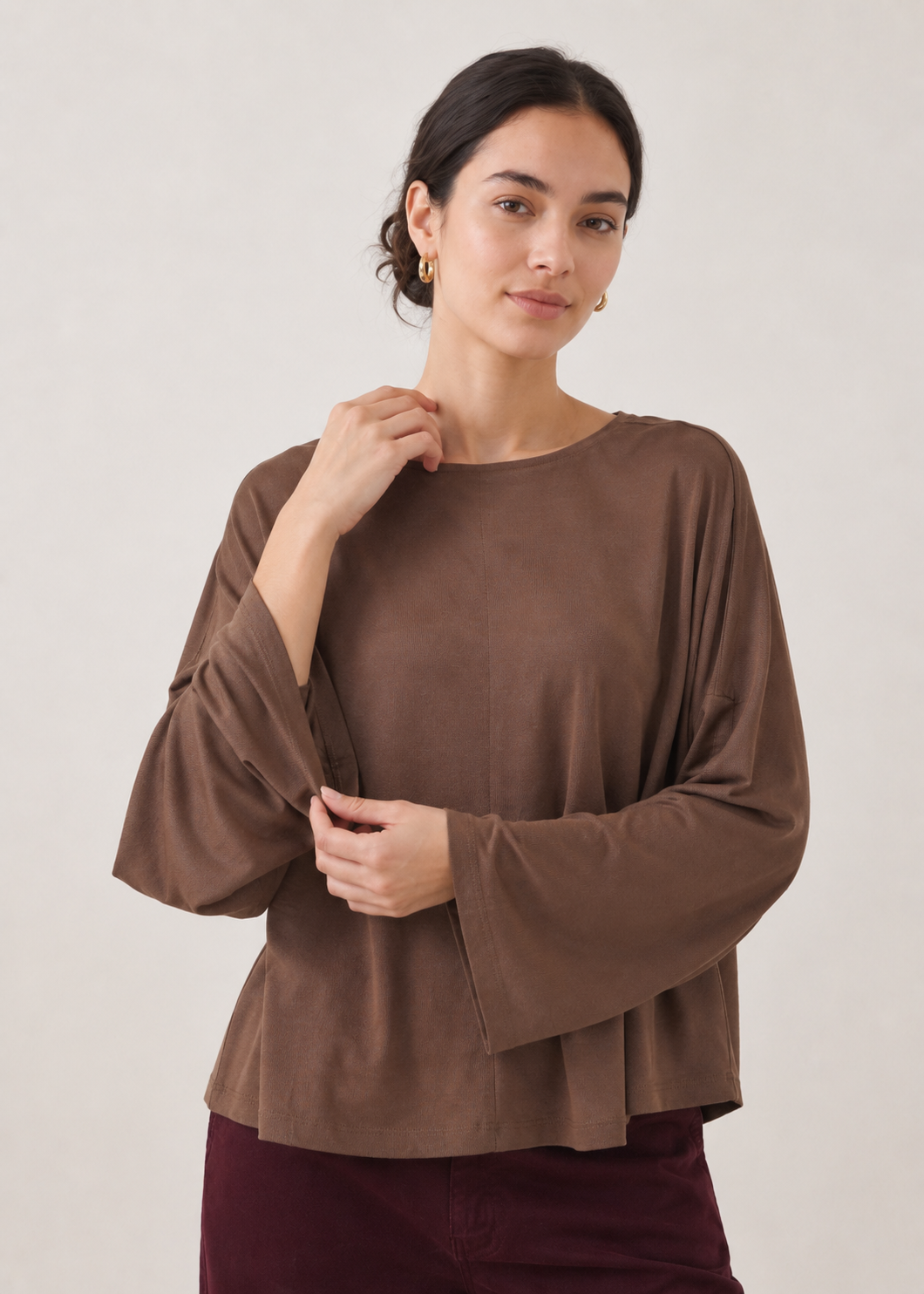 Bat style knit top