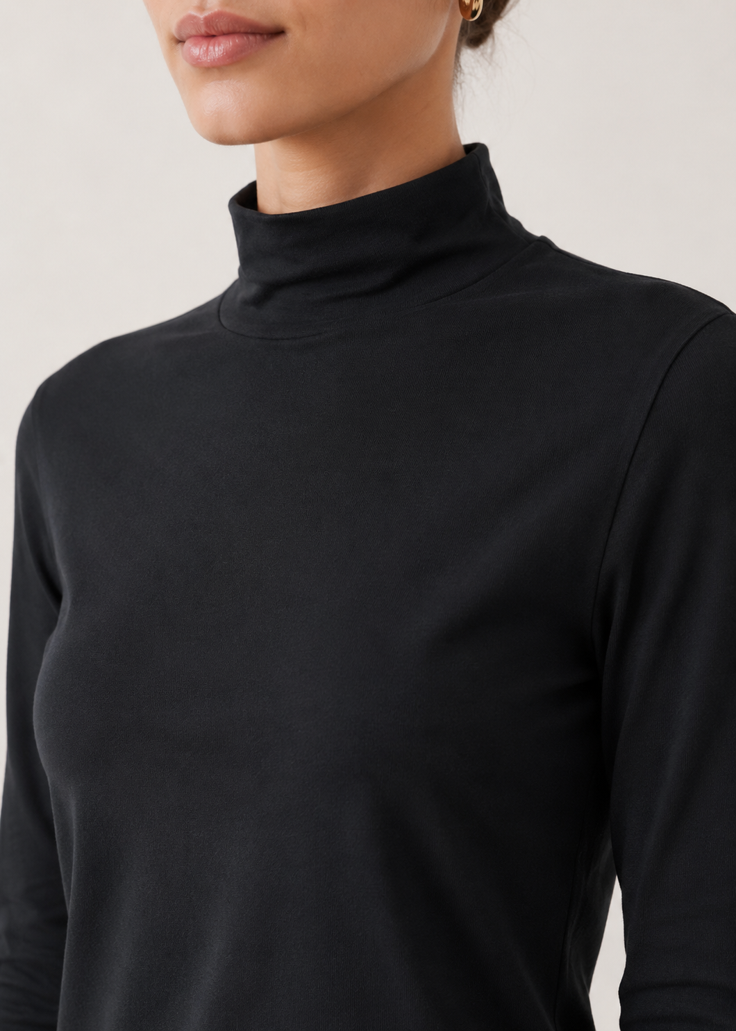 mock neck tshirt