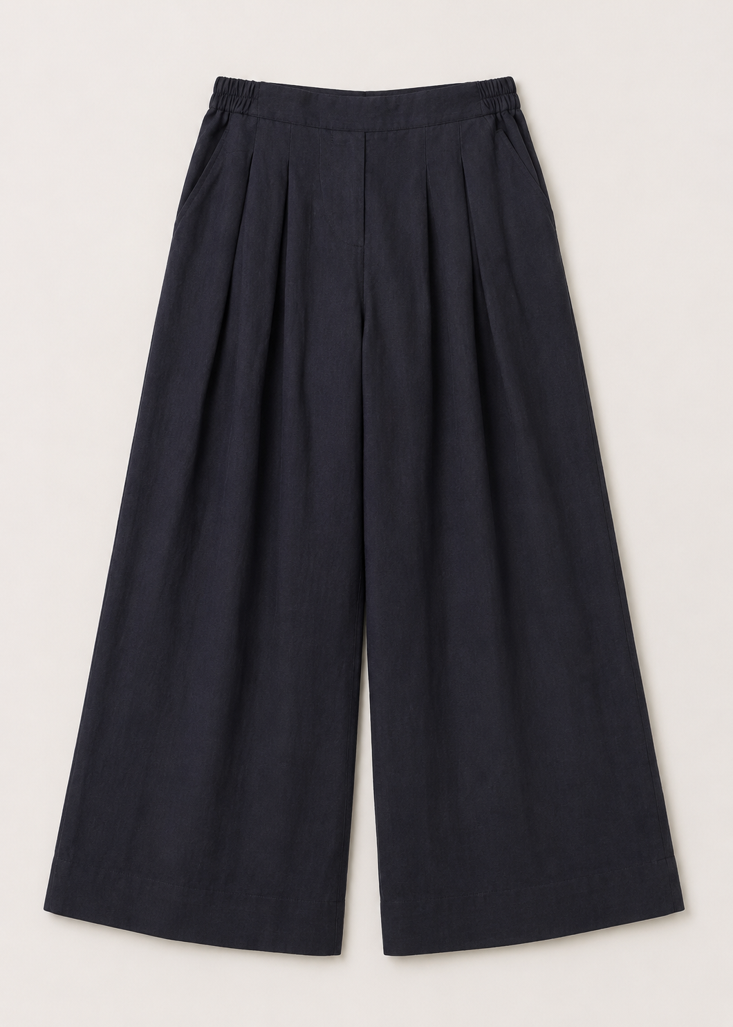 wide leg linen trousers