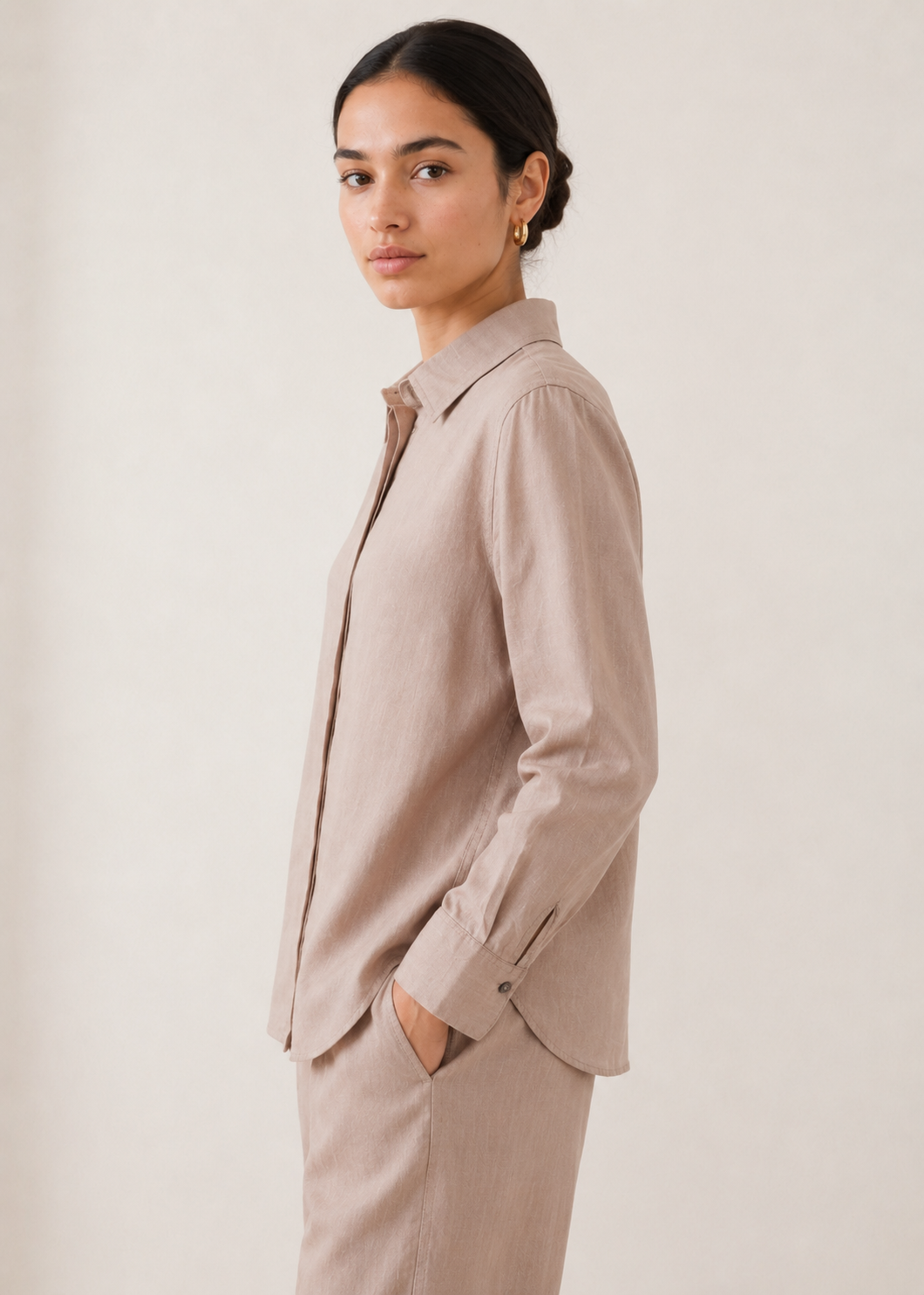 Linen Casual Button Down Co-ord