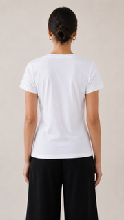 LACE V-NECK TEE