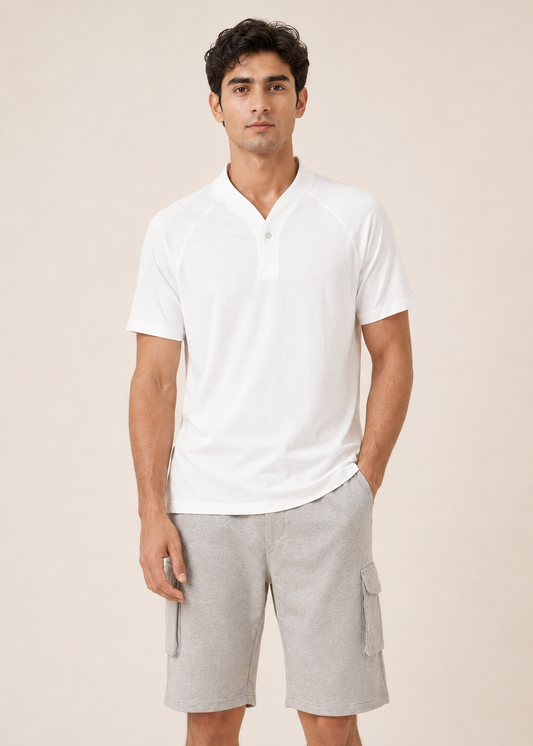 KNIT HENLEY TEE