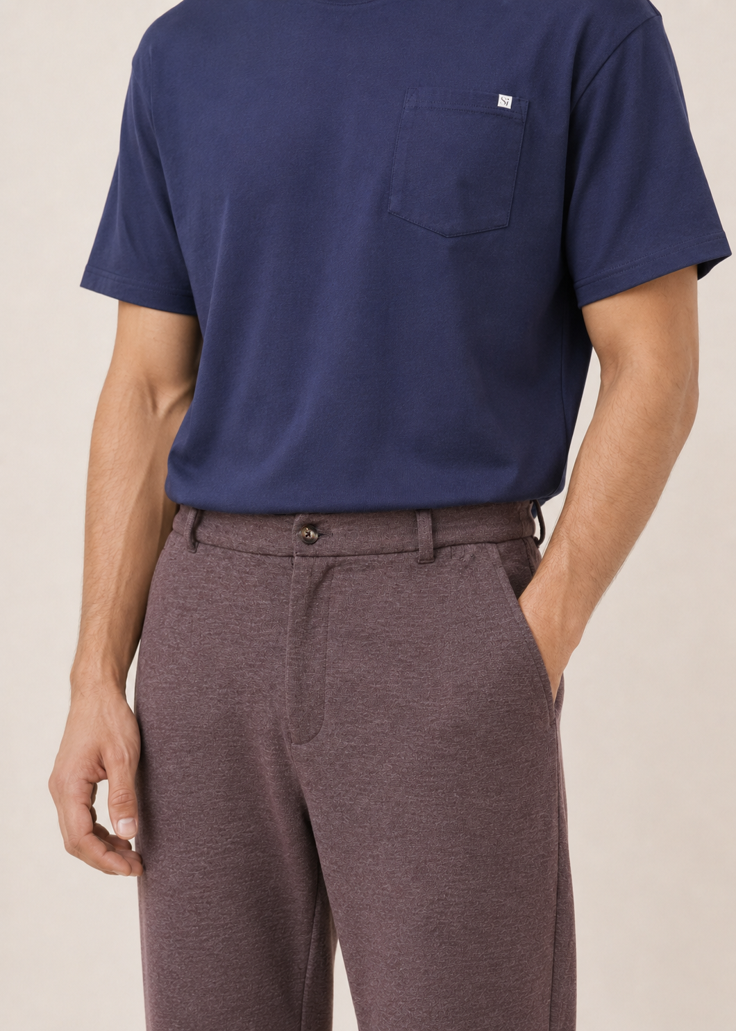 Pleated Knit Pants